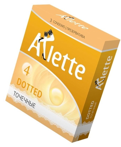 Презервативы Arlette Dotted с точечной текстурой - 3 шт. - фото, цены