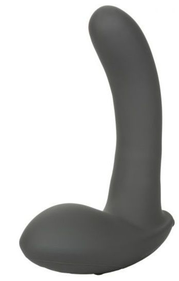 Серый стимулятор простаты Remote Control Inflatable Probe с вибрацией и функцией расширения - 11,5 см. - фото, цены