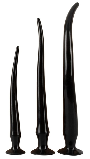 Набор из 3 длинных анальных пробок Super Long Flexible Butt Plug Set - фото, цены