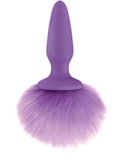 Фиолетовая анальная пробка с фиолетовым заячьим хвостом Bunny Tails Purple - фото, цены