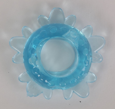 Голубое эрекционное кольцо Снежинка - фото, цены