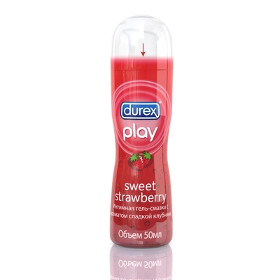 Интимная гель-смазка Durex Play Sweet Strawberry с ароматом сладкой клубники - 50 мл. - фото, цены