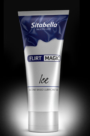 Силиконовая гель-смазка Flirt Magic Ice с лёгким пролонгирующим эффектом - 75 мл. - фото, цены