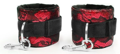 Красно-черные наручники с карабинами - фото, цены