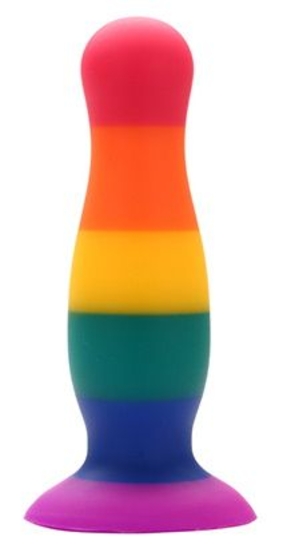 Разноцветная анальная пробка Colourful Plug - 10,5 см. - фото, цены