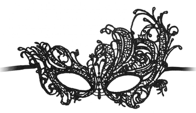 Черная кружевная маска ручной работы Royal Black Lace Mask - фото, цены