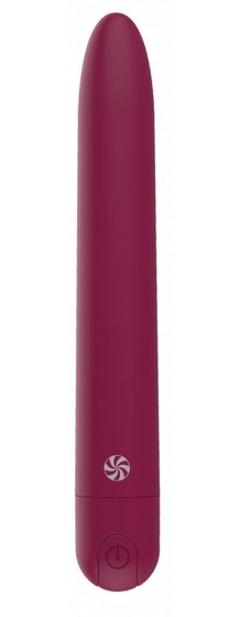 Бордовый перезаряжаемый вибратор Haze - 18 см. - фото, цены