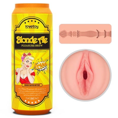 Телесный мастурбатор-вагина Pleasure Brew Masturbator-Blond Ale в банке - фото, цены