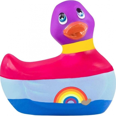 Вибратор-уточка I Rub My Duckie 2.0 Colors с разноцветными полосками - фото, цены