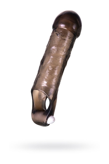 Закрытая дымчатая насадка Toyfa XLover с подхватом - 15,5 см. - фото, цены