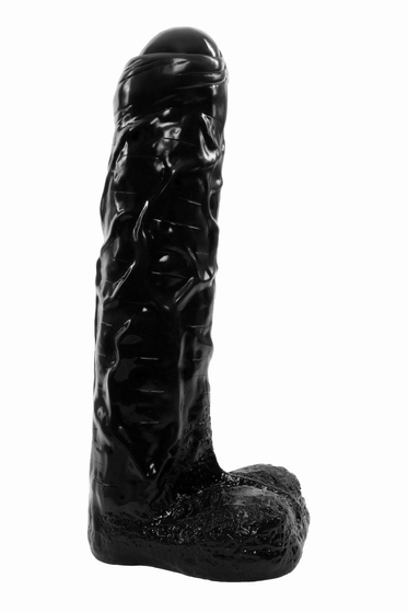 Черный реалистичный фаллоимитатор-гигант - 65 см. - фото, цены