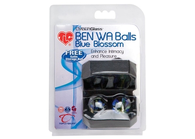 Вагинальные шарики Tlc CyberGlass Ben Wa Balls Blue Blossom - фото, цены