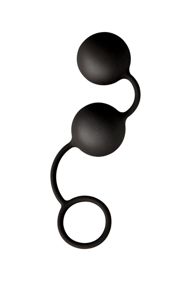 Черные анальные шарики Blaze с шнурком - фото, цены
