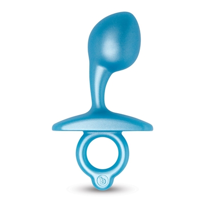 Голубая анальная пробка для массажа простаты Bulb Silicone Prostate Plug - 10,7 см. - фото, цены