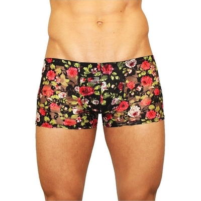 Мужские трусы-боксеры из сетки с яркими розами Rose Boxer - фото, цены