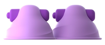 Фиолетовые виброприсоски-стимуляторы на соски Vibrating Nipple - фото, цены