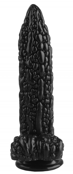 Черный фантазийный фаллоимитатор Дикая кукуруза - 21 см. - фото, цены