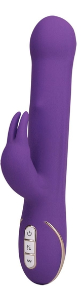Фиолетовый вибратор со стимулятором клитора Rabbit Tres Chic - 23 см. - фото, цены