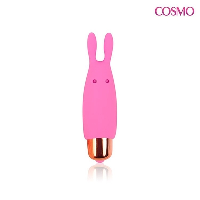 Маленький розовый силиконовый вибромассажер - 7,3 см. - фото, цены