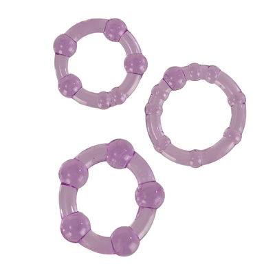 Набор из трех фиолетовых колец разного размера Island Rings - фото, цены