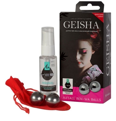 Металлические вагинальные шарики Geisha в комплекте с лубрикантом - фото, цены