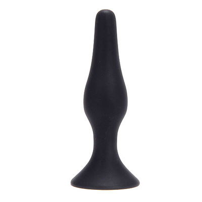 Крупная чёрная анальная пробка из силикона Anal Bottle Plug Silicone Extralarge - 15,5 см. - фото, цены