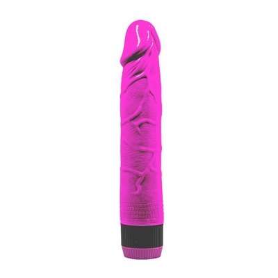 Ярко-розовый вибратор-реалистик - 22,5 см. - фото, цены