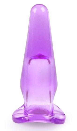 Фиолетовая анальная пробка - 8 см. - фото, цены