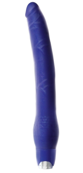 Длинный синий вибратор Monster Meat Long Vibe - 30,5 см. - фото, цены