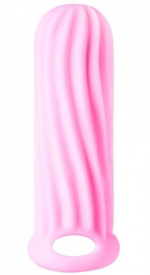 Розовый фаллоудлинитель Homme Wide - 13 см. - фото, цены