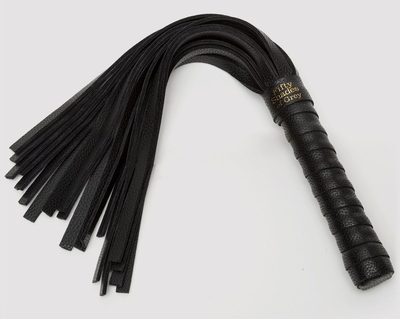 Черная кожаная плеть Bound to You Faux Leather Small Flogger - 29,2 см. - фото, цены