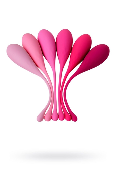 Набор из 6 розовых вагинальных шариков Eromantica K-rose - фото, цены