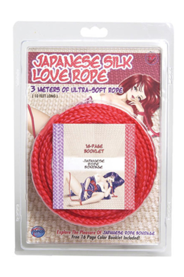 Красная веревка для фиксации Japanese Silk Love Rope - 3 м. - фото, цены