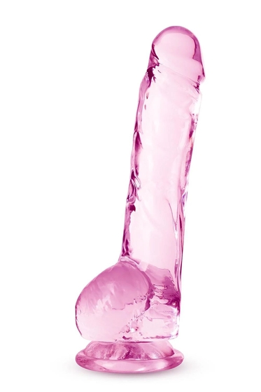 Розовый фаллоимитатор 8 Inch Crystalline Dildo - 19,5 см. - фото, цены