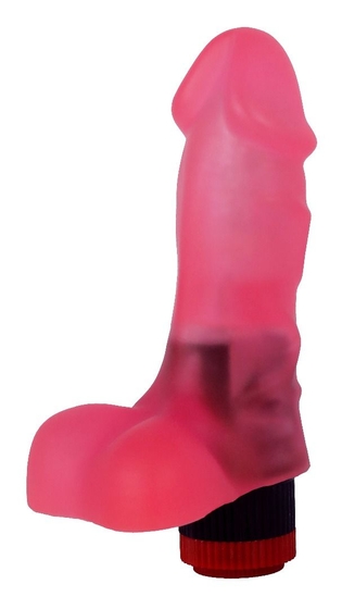 Розовый гелевый вибратор-реалистик - 16,5 см. - фото, цены