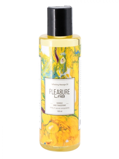 Массажное масло Pleasure Lab Refreshing с ароматом манго и мандарина - 100 мл. - фото, цены