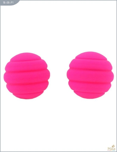 Металлические шарики Twistty с розовым силиконовым покрытием - фото, цены