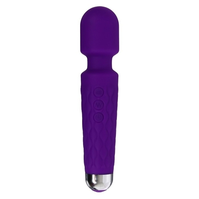 Фиолетовый wand-вибратор с подвижной головкой - 20,4 см. - фото, цены