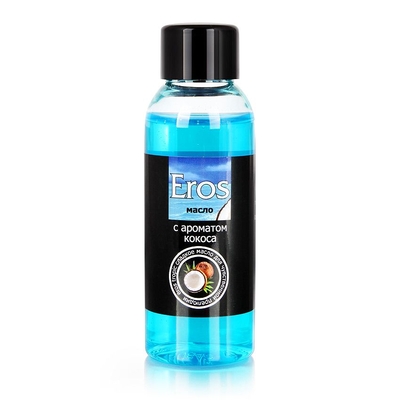 Массажное масло Eros tropic с ароматом кокоса - 50 мл. - фото, цены