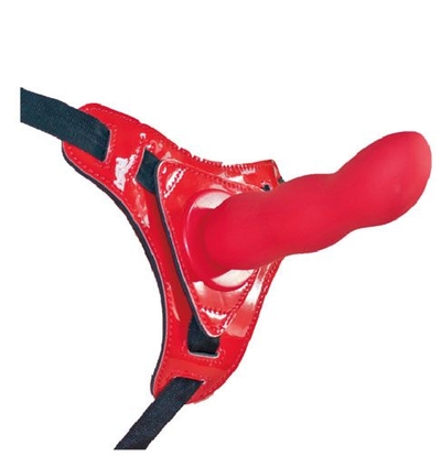 Женский страпон Erokay красного цвета - 14 см. - фото, цены