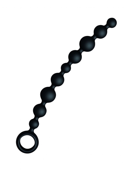 Большая чёрная анальная цепочка Joyballs Anal Wave - 29,8 см. - фото, цены