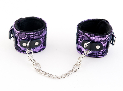 Пурпурные кружевные наручники - фото, цены