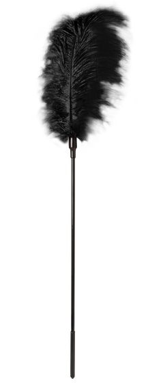 Стек с большим чёрным пером Large Feather Tickler - 65 см. - фото, цены