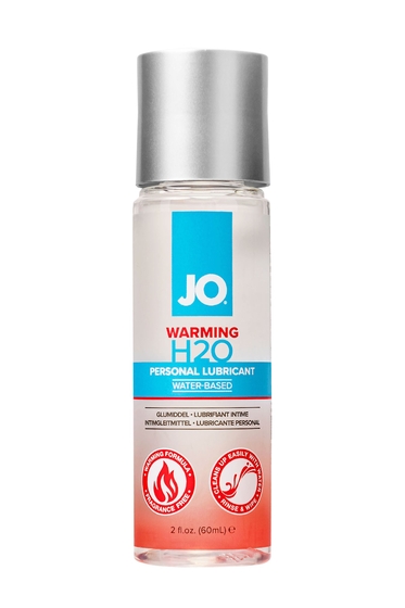 Возбуждающий лубрикант на водной основе Jo Personal Lubricant H2o Warming - 60 мл. - фото, цены