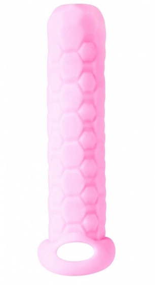 Розовый фаллоудлинитель Homme Long - 13,5 см. - фото, цены