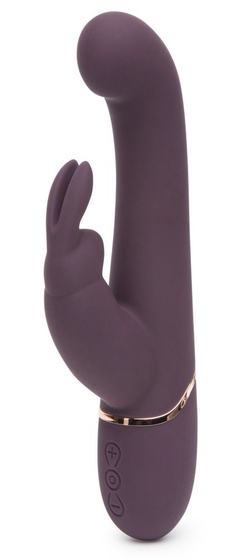 Фиолетовый вибратор Come to Bed Rechargeable Slimline G-Spot Rabbit Vibrator - 22,2 см. - фото, цены