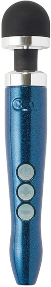 Синий беспроводной вибратор Doxy Die Cast 3r Rechargeable Wand - 28 см. - фото, цены