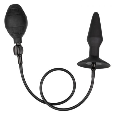 Расширяющаяся анальная пробка со съемным шлангом Medium Silicone Inflatable Plug - 10,75 см. - фото, цены