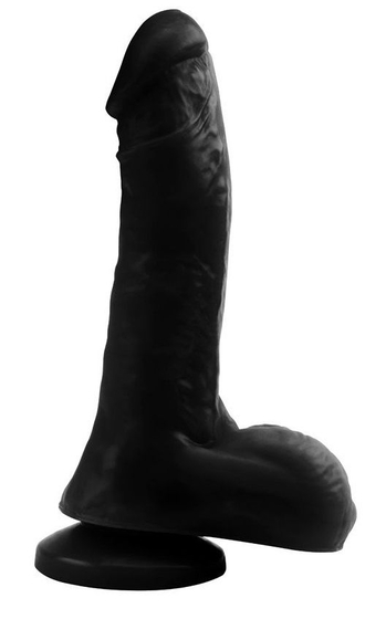 Черный фаллоимитатор Night Club Penis - 20 см. - фото, цены