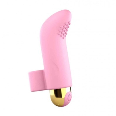 Розовый вибратор на палец Touch Me - 8,6 см. - фото, цены
